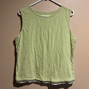 Athletic Works Green Boxy Sleeveless Tank Top